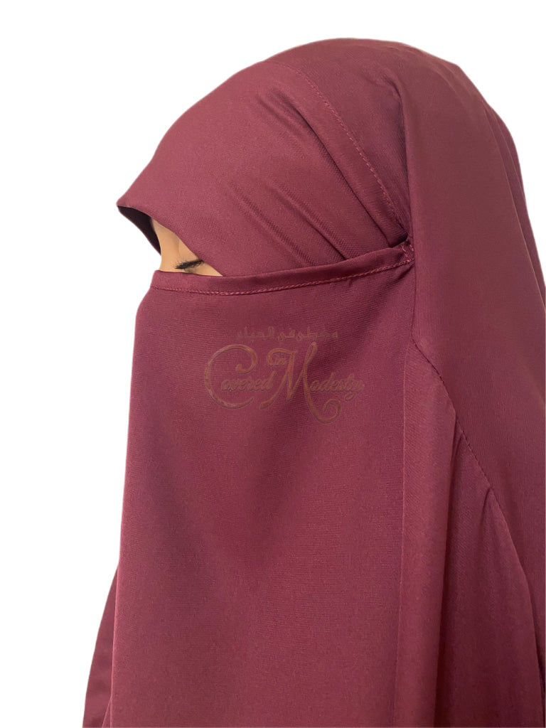 2 Piece Jilbab Burgundy Jilbabs