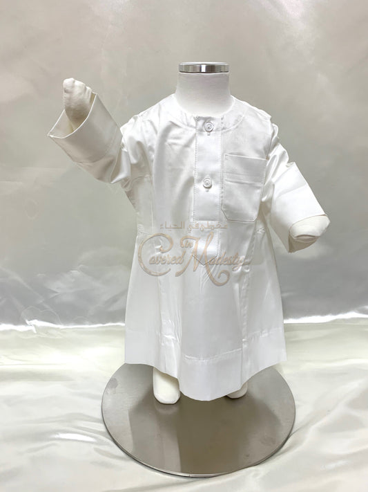 Boys Thobe Size 16(0-3Ms) White