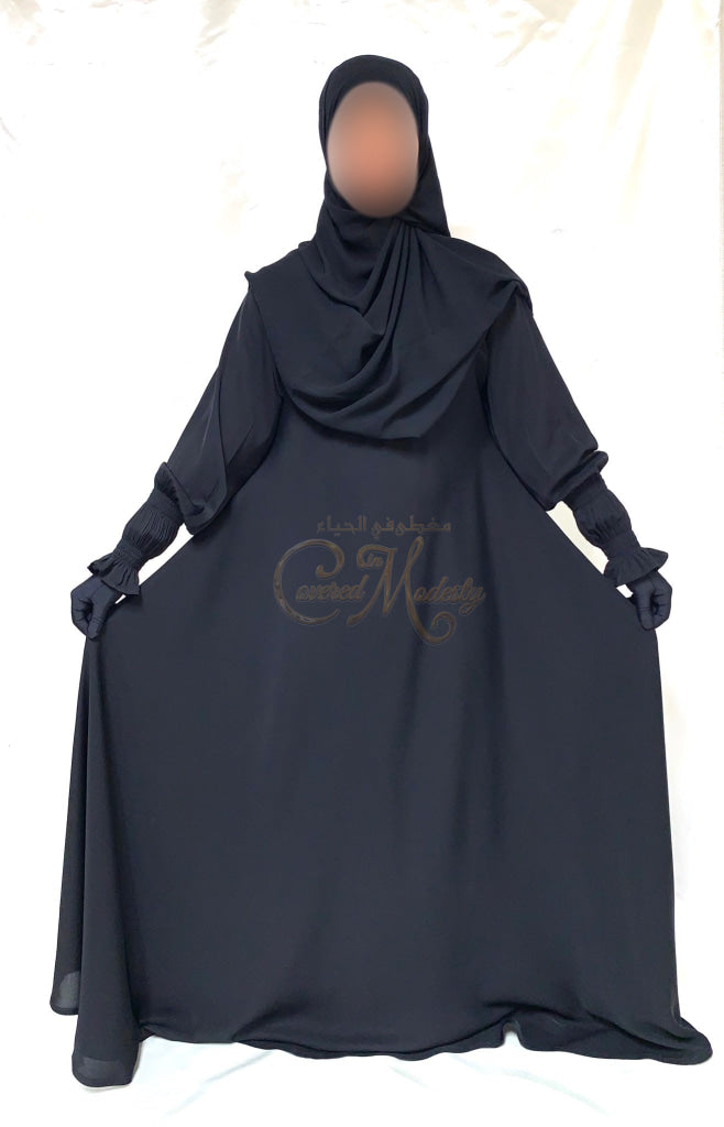 Umbrella Abaya W/double Scrunch Sleeve