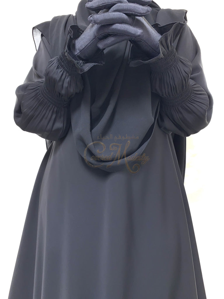 Umbrella Abaya W/double Scrunch Sleeve