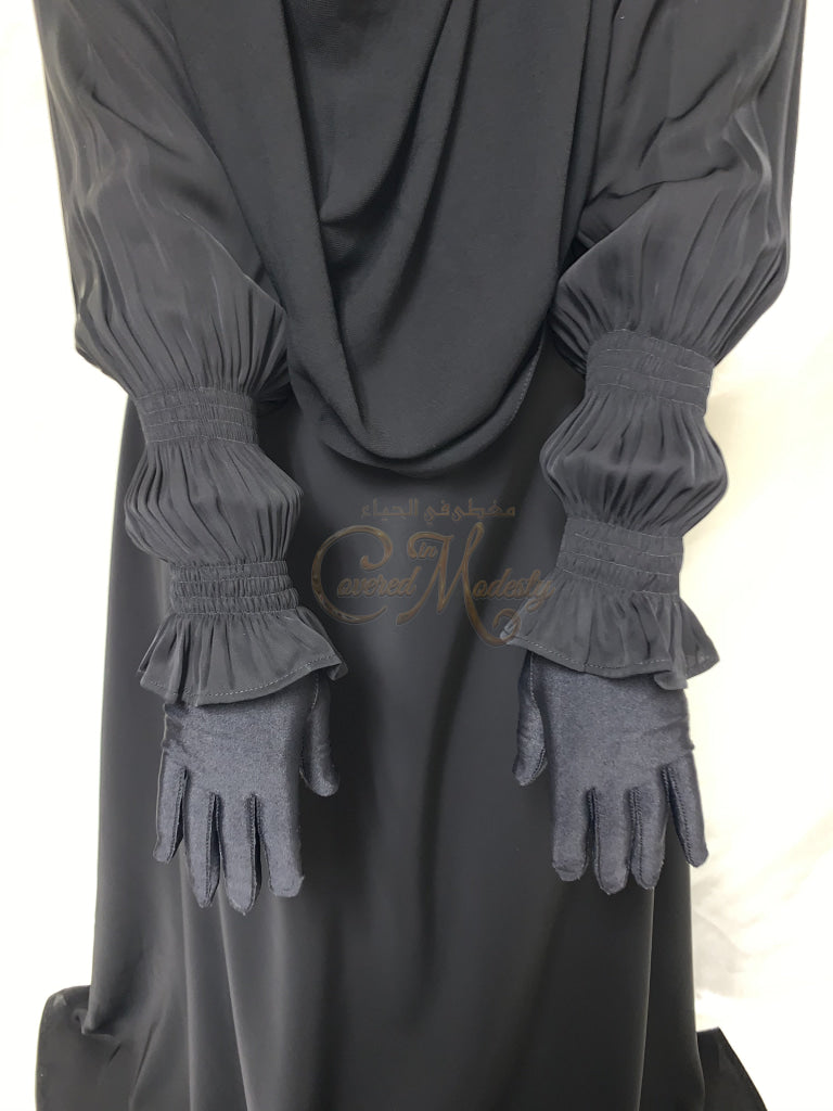 Umbrella Abaya W/double Scrunch Sleeve