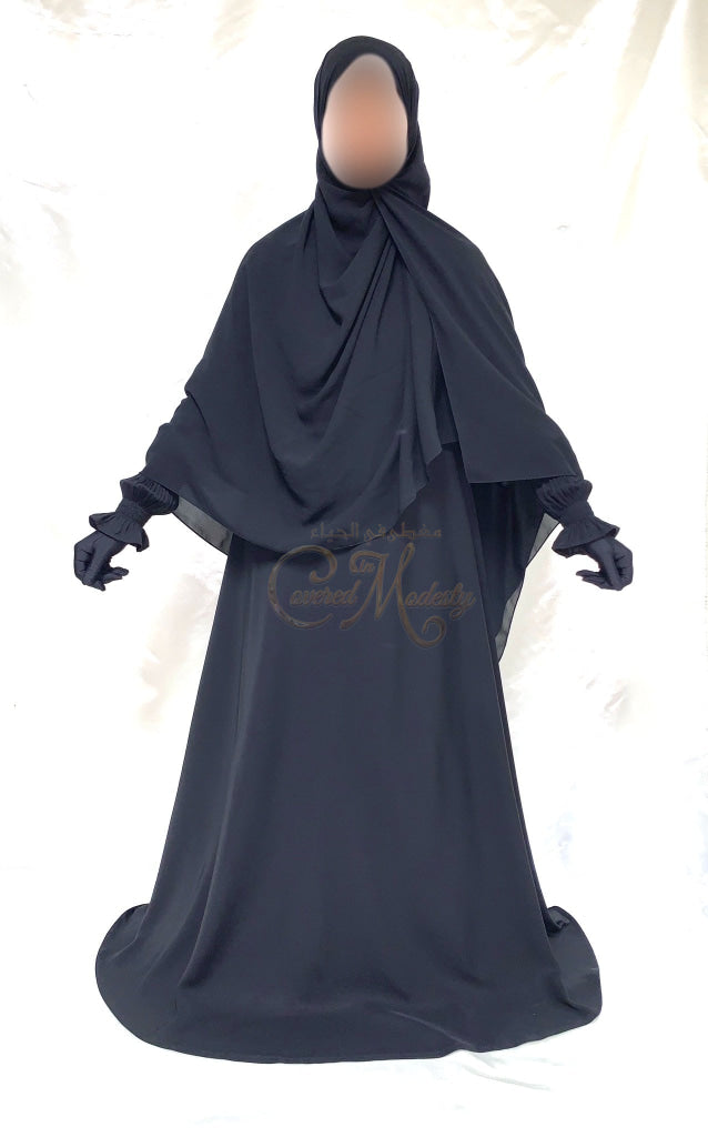 Umbrella Abaya W/double Scrunch Sleeve