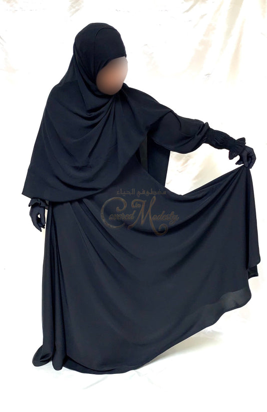 Umbrella Abaya W/double Scrunch Sleeve