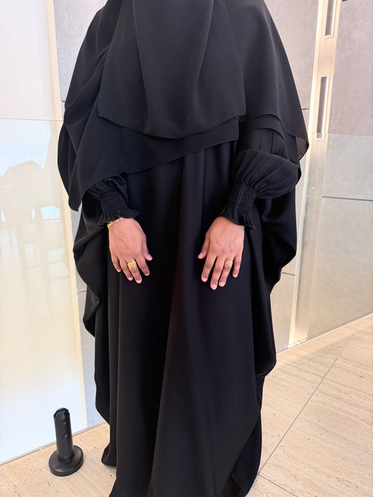 Bisht Abaya w/scrunch wrist