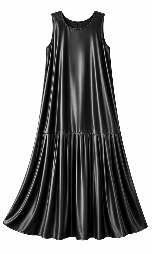 Elegant Satin Sleeveless Abaya