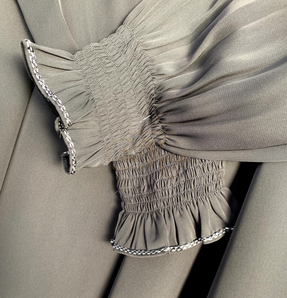 Abaya Scrunch Sleeve W/detail