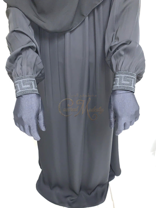 Double-Wide Pleated Front Abaya