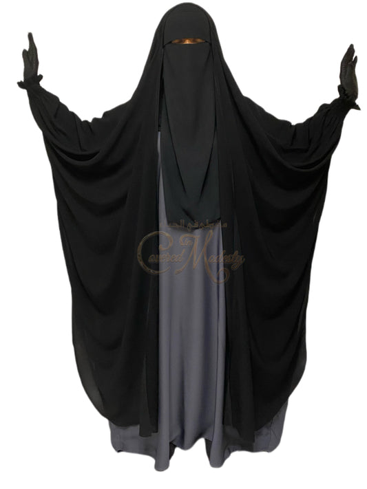 Open Cape W/Scrunch Wrist