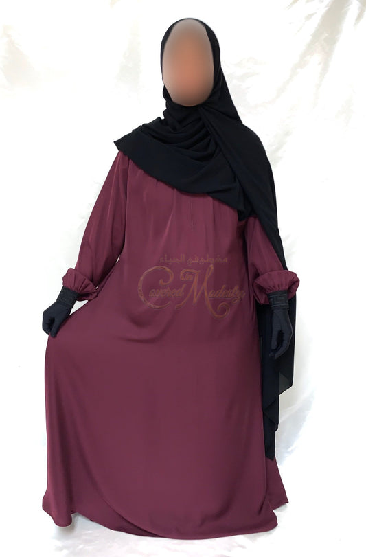 Ruby Doublewide W/design Cuff Abaya