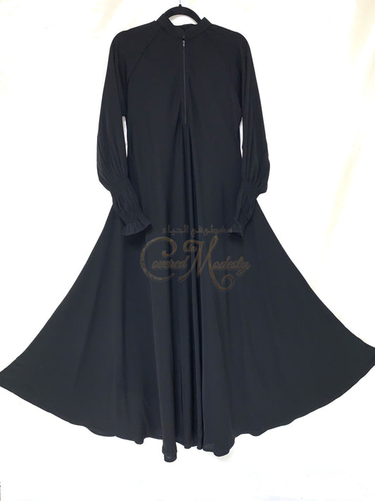 Umbrella Abaya W/double Scrunch Sleeve