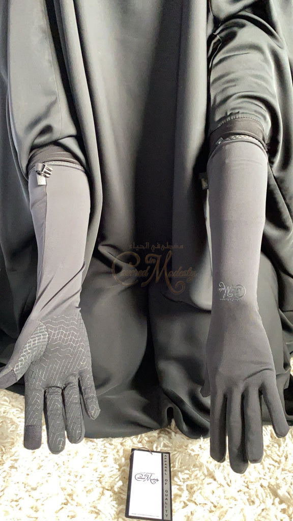 niqab handschuhe touchscreen Umluj Long Touch Screen Gloves w/Lining Large / Black