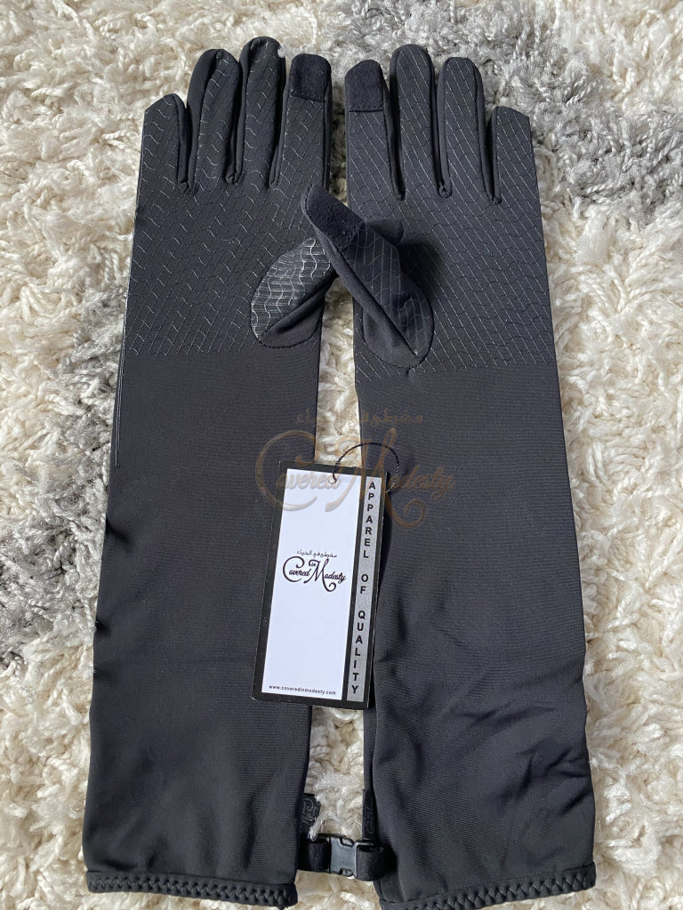 niqab handschuhe touchscreen Umluj Long Touch Screen Gloves w/Lining Large / Black