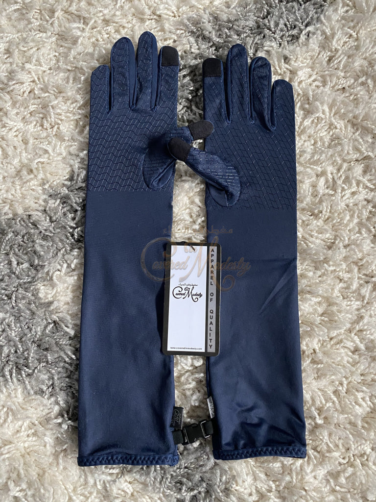 Umluj Long Touch Screen Gloves W/lining © Small / Blue