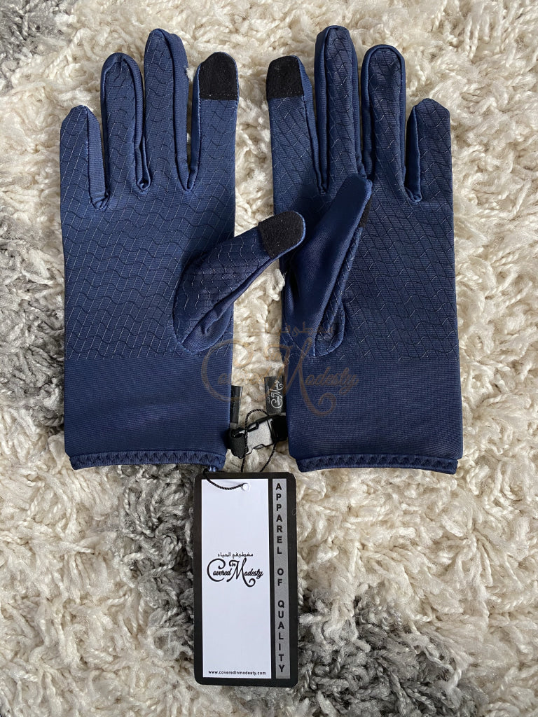 Umluj Short Touch Screen Gloves© Small / Blue Gloves