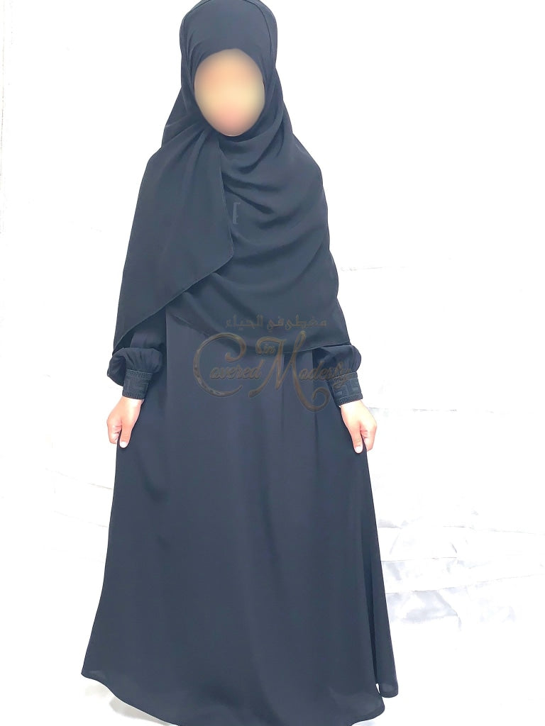 Girls Abaya W/design Cuff