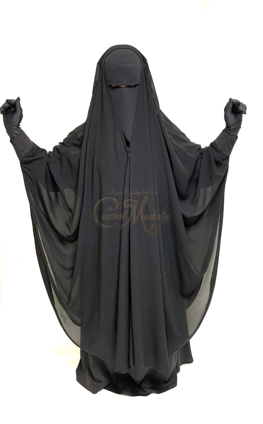 Open Stretch Sleeve Cape