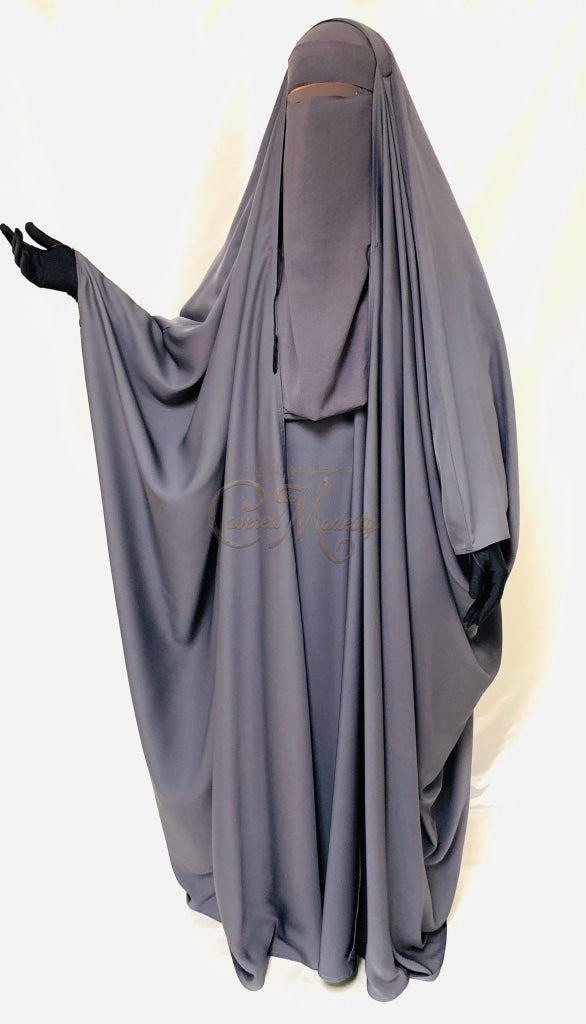 Stone Open Jilbab W/finger Loop