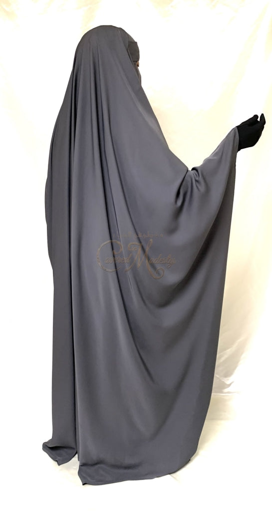 Stone Open Jilbab W/finger Loop