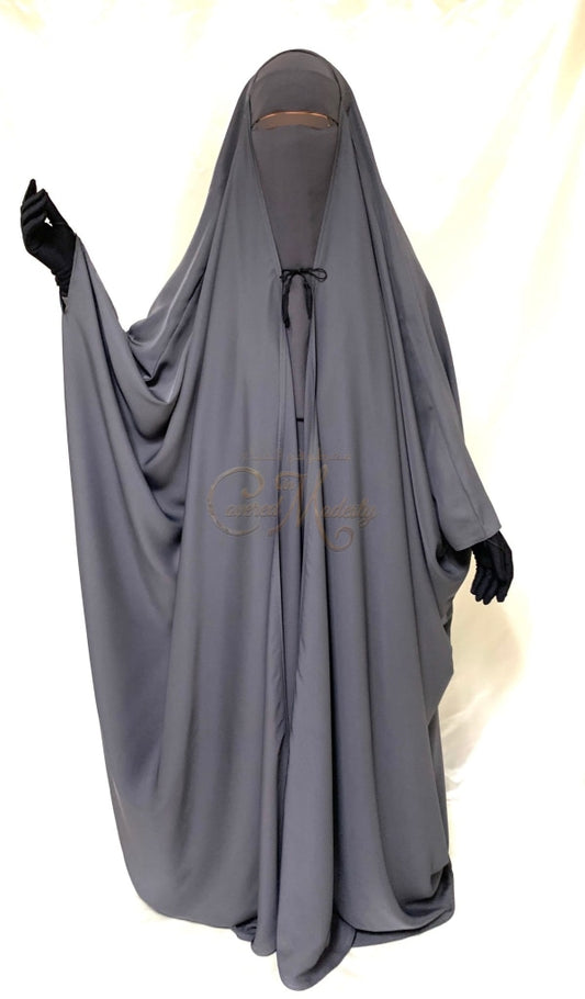 Stone Open Jilbab W/finger Loop